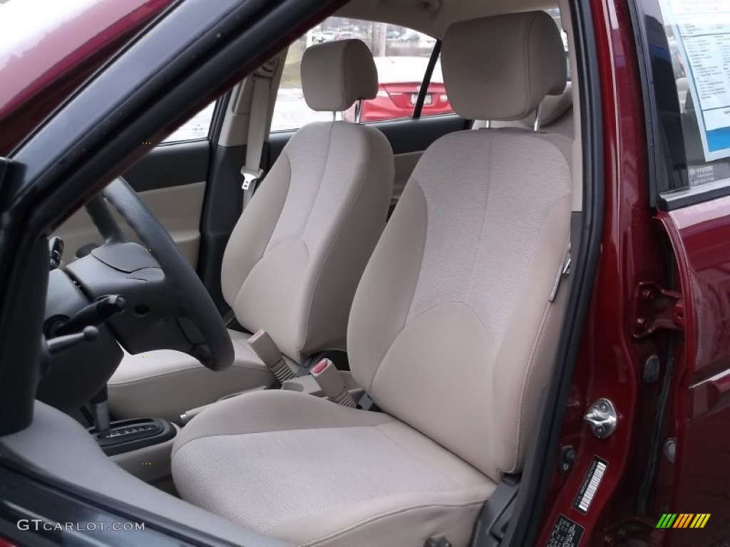 2008 Accent GLS Sedan - Wine Red / Beige photo #12