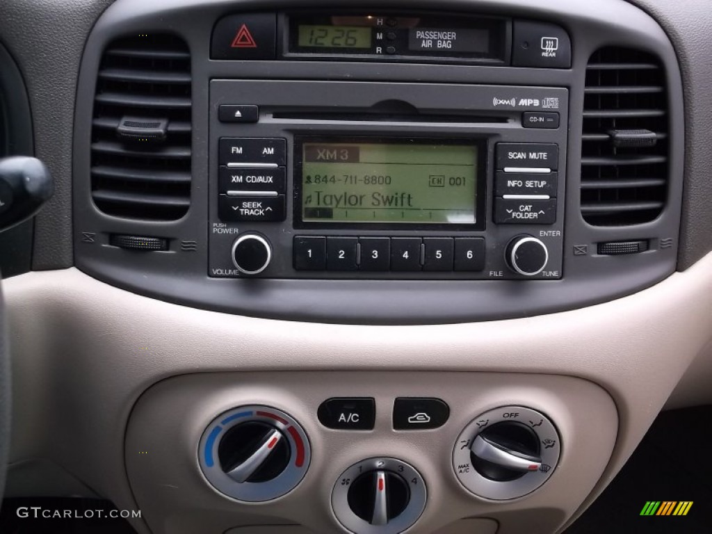 2008 Accent GLS Sedan - Wine Red / Beige photo #14