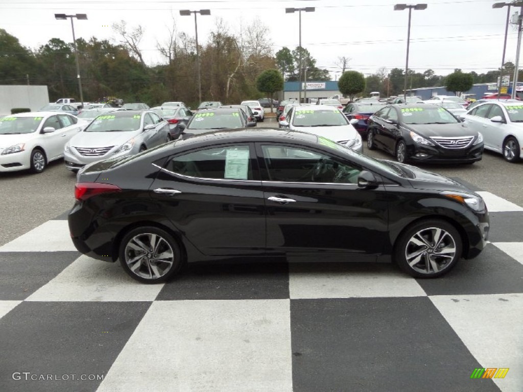 2014 Elantra Limited Sedan - Black / Gray photo #3
