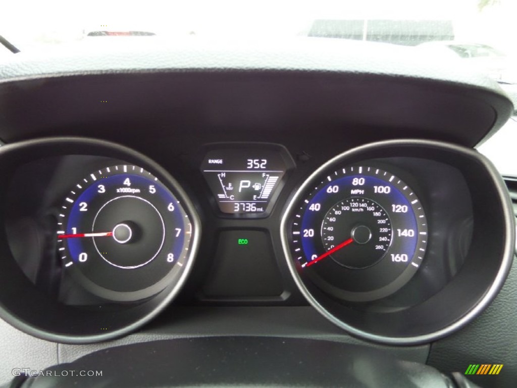 2014 Elantra Limited Sedan - Black / Gray photo #16