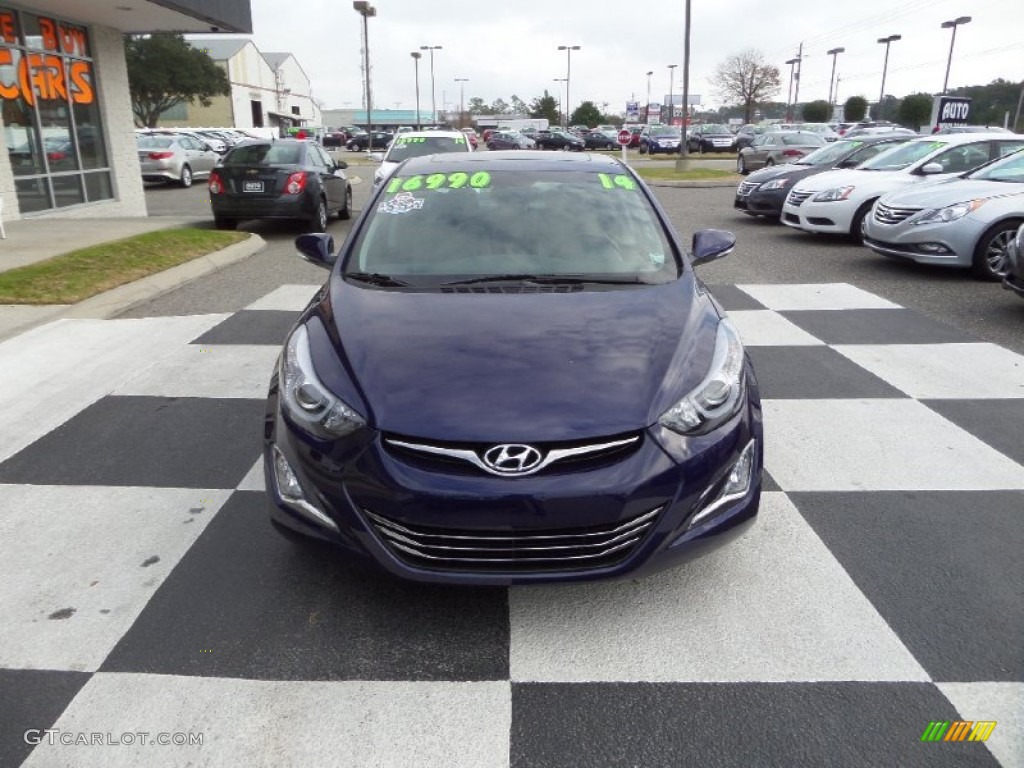2014 Elantra Limited Sedan - Blue / Gray photo #2