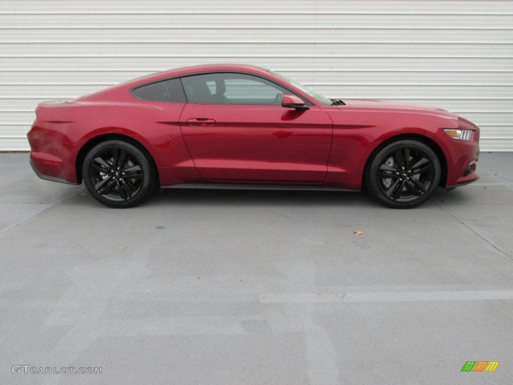 Ruby Red Metallic 2015 Ford Mustang EcoBoost Premium Coupe Exterior Photo #99592906