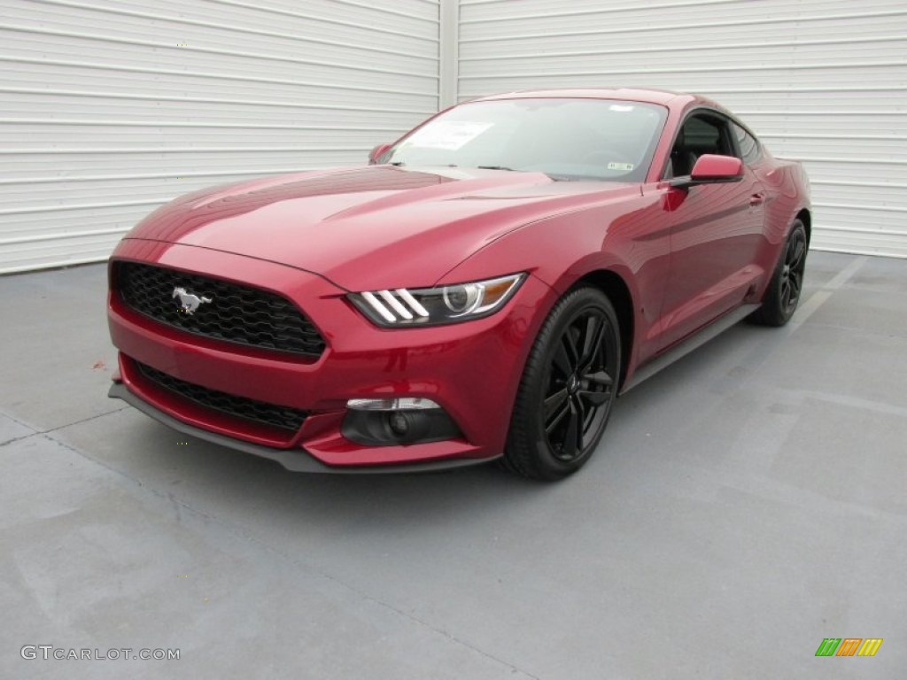 2015 Mustang EcoBoost Premium Coupe - Ruby Red Metallic / Ebony photo #7
