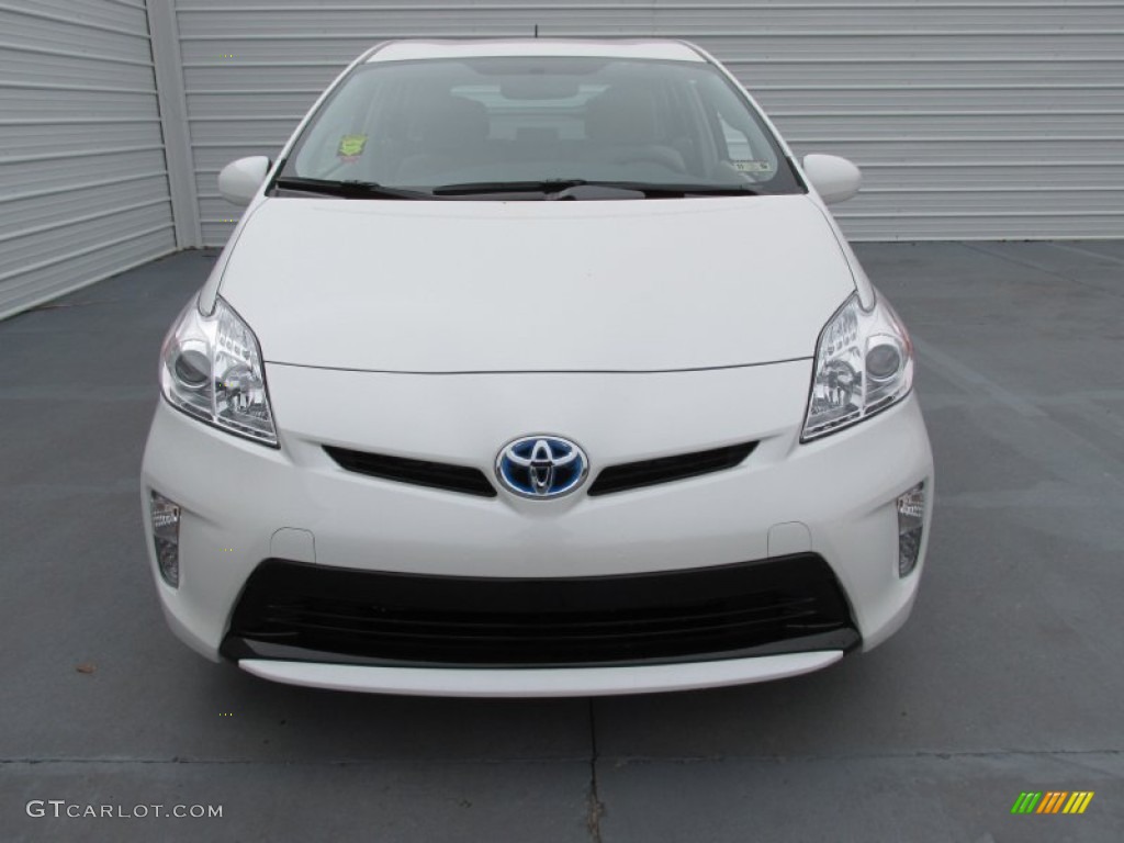 2015 Prius Two Hybrid - Blizzard Pearl / Bisque photo #8
