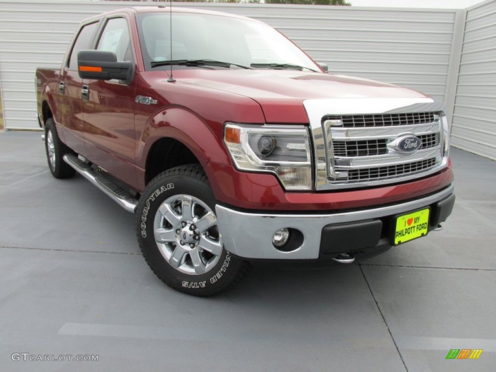 2014 F150 XLT SuperCrew 4x4 - Sunset / Steel Grey photo #2