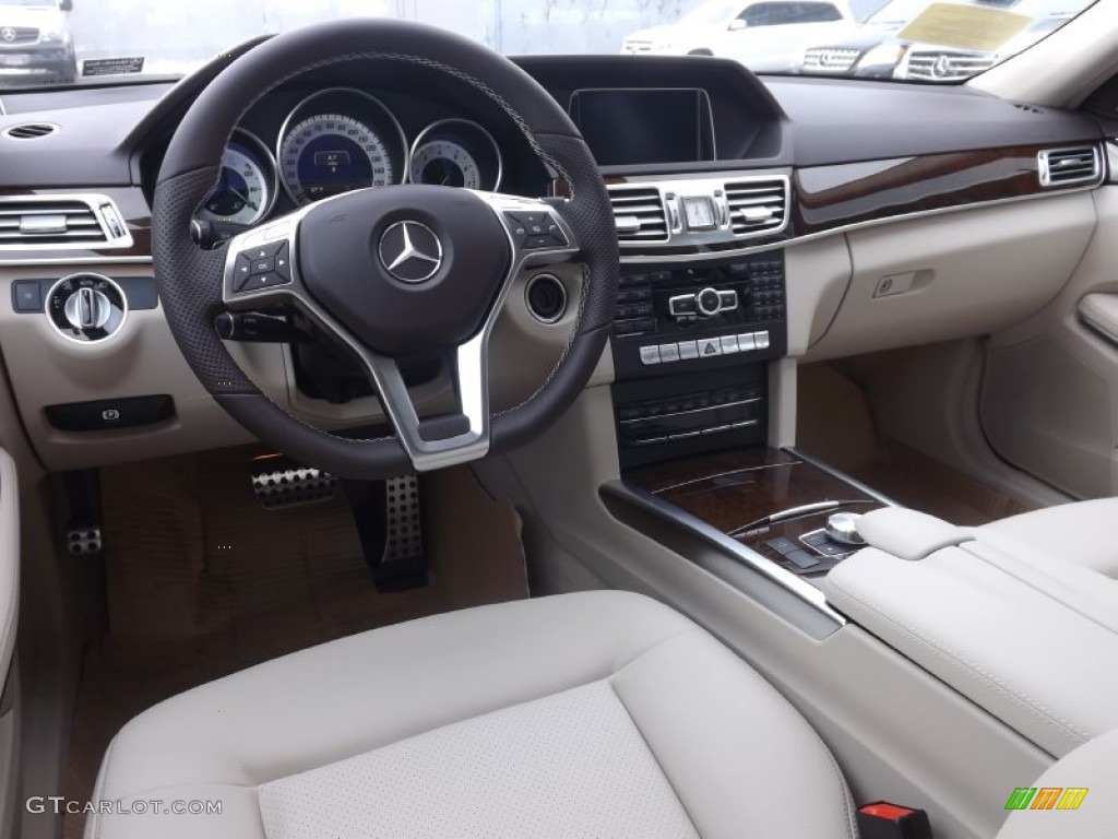 Silk Beige/Espresso Brown Interior 2015 Mercedes-Benz E 350 4Matic Sedan Photo #99594178