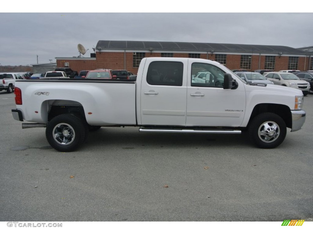 Summit White 2008 Chevrolet Silverado 3500HD LTZ Crew Cab 4x4 Dually Exterior Photo #99594994