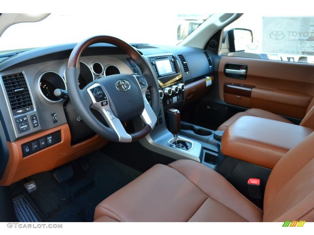 Red Rock Interior 2015 Toyota Sequoia Platinum 4x4 Photo #99597870