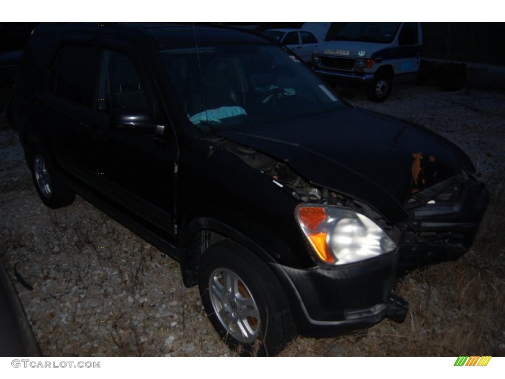 2002 CR-V EX 4WD - Nighthawk Black Pearl / Black photo #16