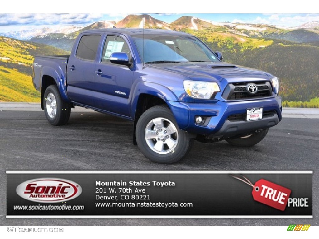 2015 Tacoma V6 Double Cab 4x4 - Blue Ribbon Metallic / Graphite photo #1