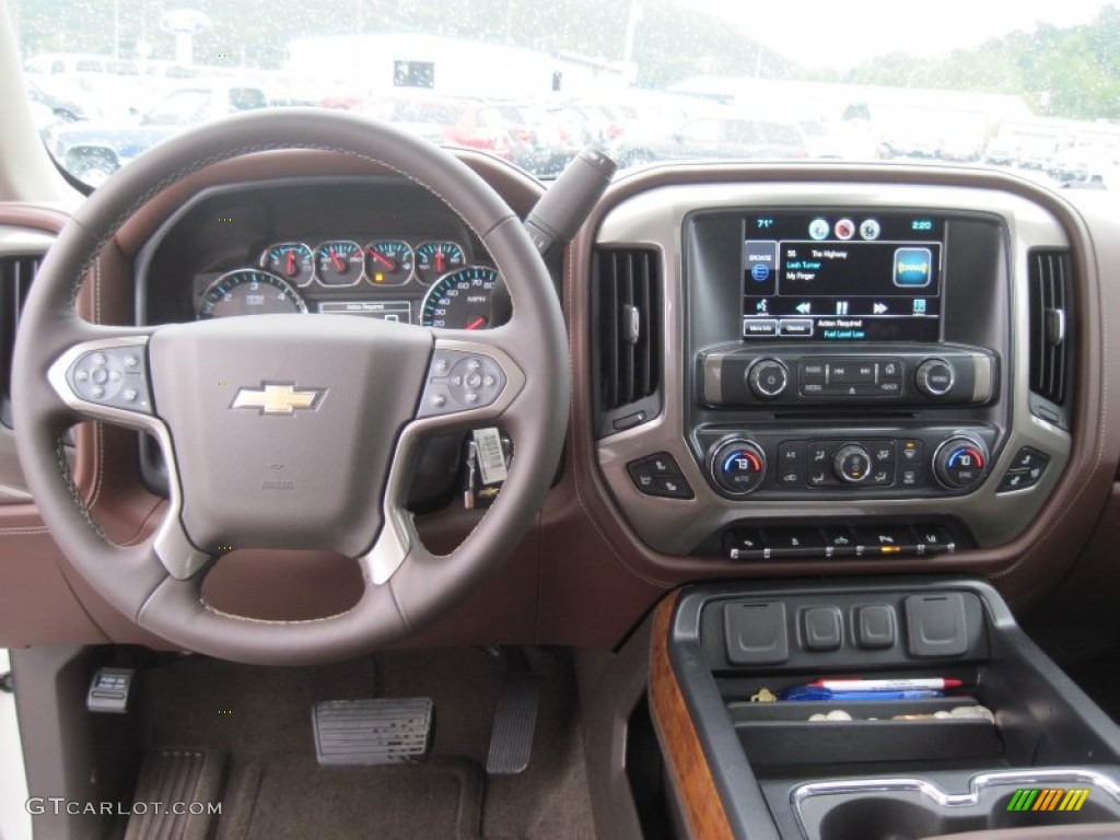 2014 Chevrolet Silverado 1500 High Country Crew Cab 4x4 High Country Saddle Dashboard Photo #99600330