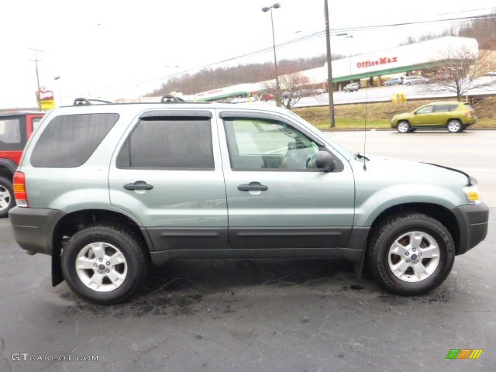 2007 Escape XLT 4WD - Titanium Green Metallic / Medium/Dark Pebble photo #6