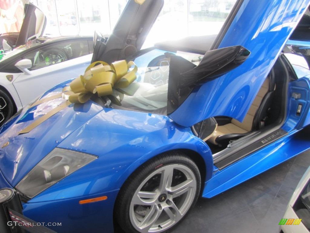2006 Murcielago Roadster - Blu Nova (Blue Pearl) / Ivory/Blue Delphinus photo #4
