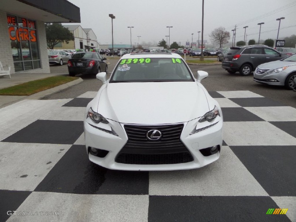 2014 IS 250 - Starfire Pearl / Light Gray photo #2