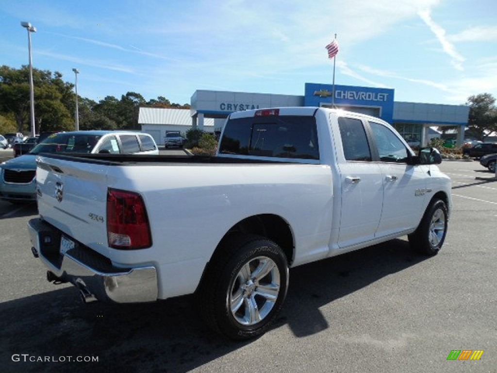 2014 1500 SLT Quad Cab 4x4 - Bright White / Black/Diesel Gray photo #8