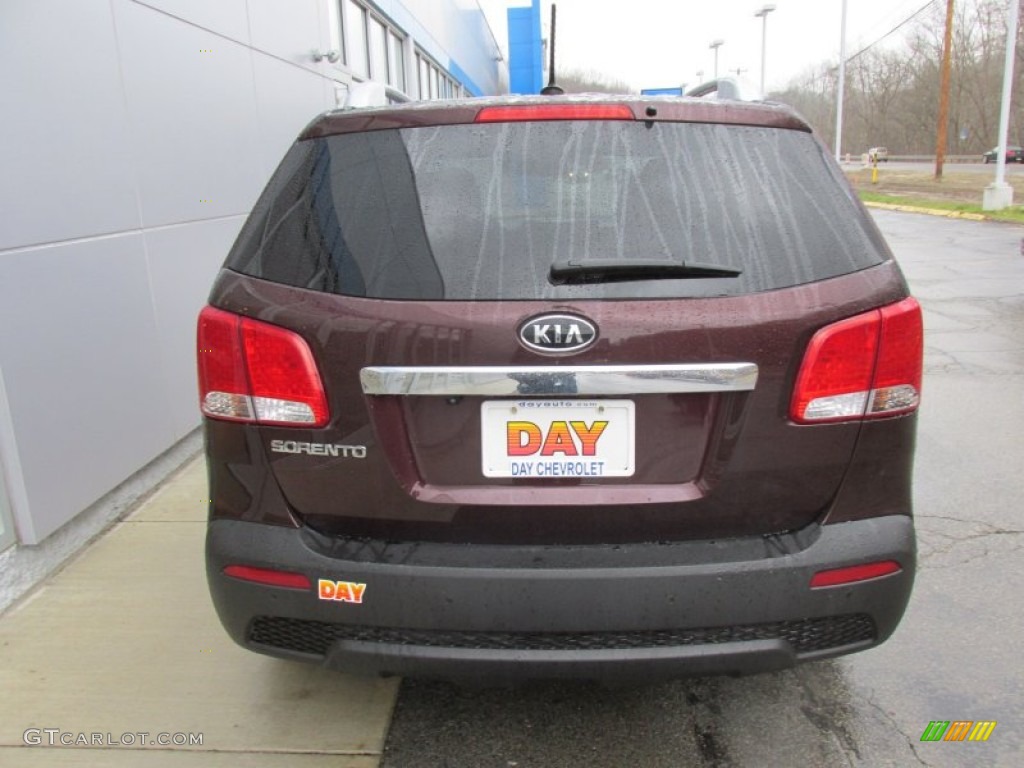 2011 Sorento LX AWD - Dark Cherry / Black photo #5