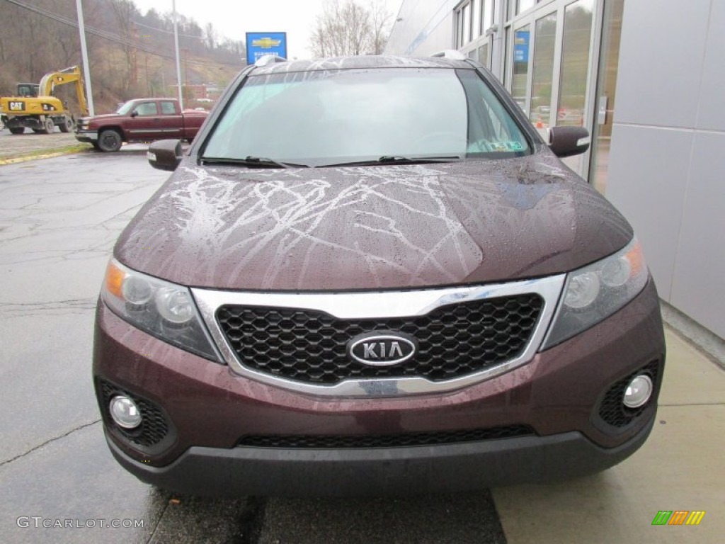 2011 Sorento LX AWD - Dark Cherry / Black photo #12