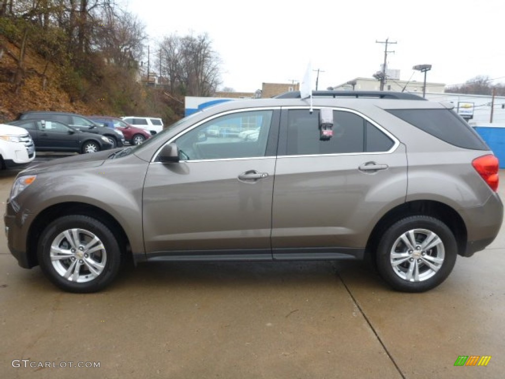2011 Equinox LT AWD - Espresso Brown Metallic / Brownstone/Jet Black photo #2