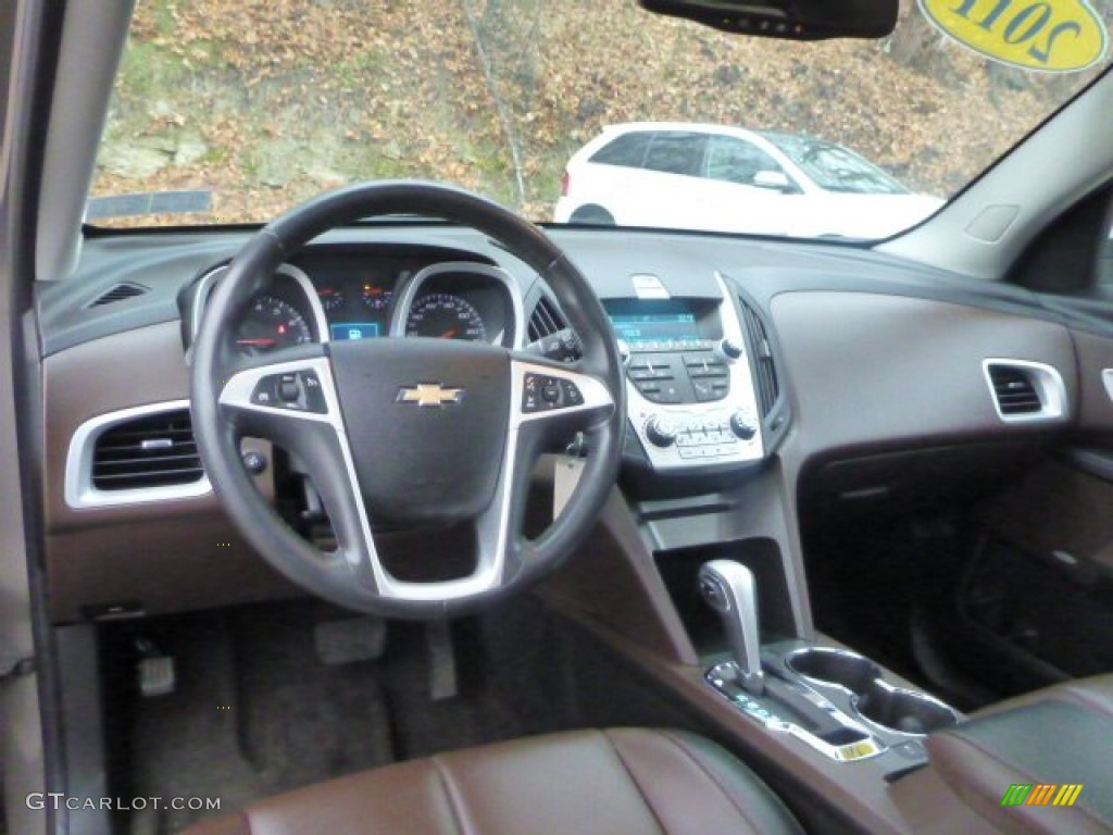 2011 Equinox LT AWD - Espresso Brown Metallic / Brownstone/Jet Black photo #6
