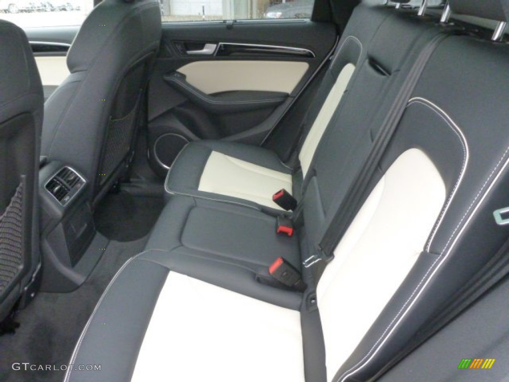 Black/Alabaster White Interior 2015 Audi Q5 3.0 TDI Premium Plus quattro Photo #99617127