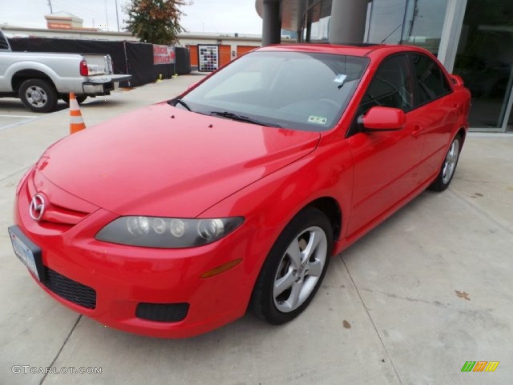 2008 MAZDA6 i Sport Sedan - Volcanic Red / Black photo #3