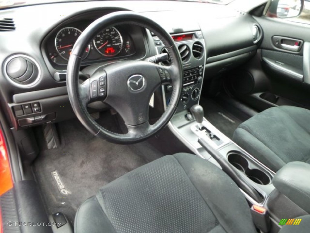 Black Interior 2008 Mazda MAZDA6 i Sport Sedan Photo #99617472