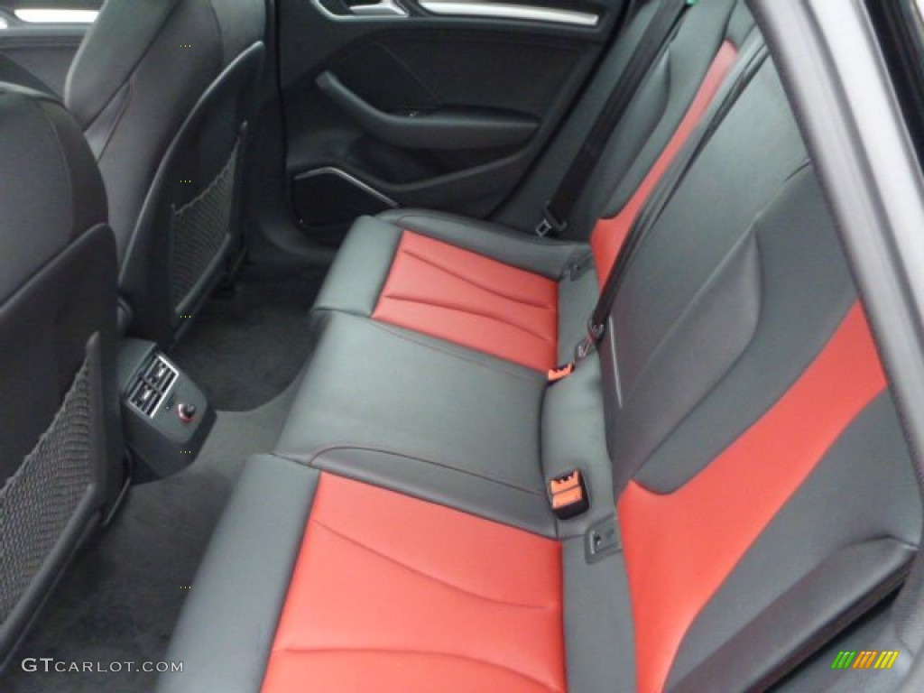 Magma Red/Black Interior 2015 Audi S3 2.0T Premium Plus quattro Photo #99617745