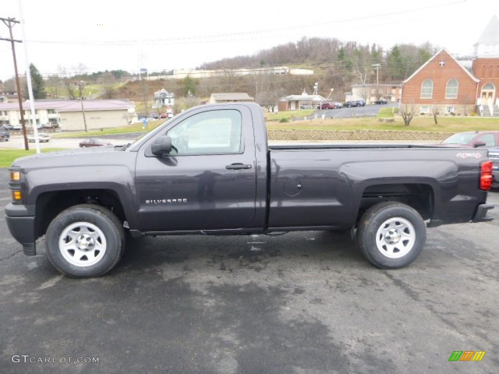 2015 Silverado 1500 WT Regular Cab 4x4 - Tungsten Metallic / Dark Ash/Jet Black photo #4