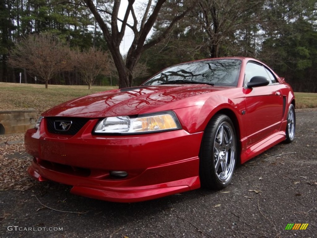 2000 Mustang GT Coupe - Laser Red Metallic / Medium Graphite photo #3