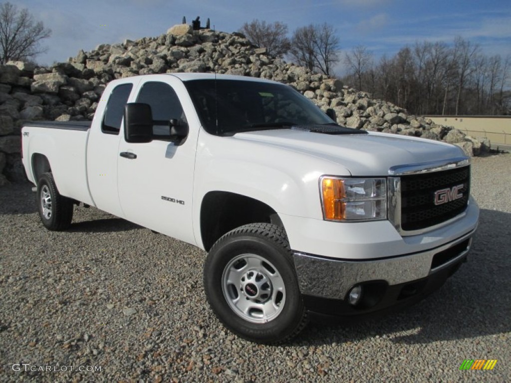 Summit White 2013 GMC Sierra 2500HD Extended Cab 4x4 Exterior Photo #99622792