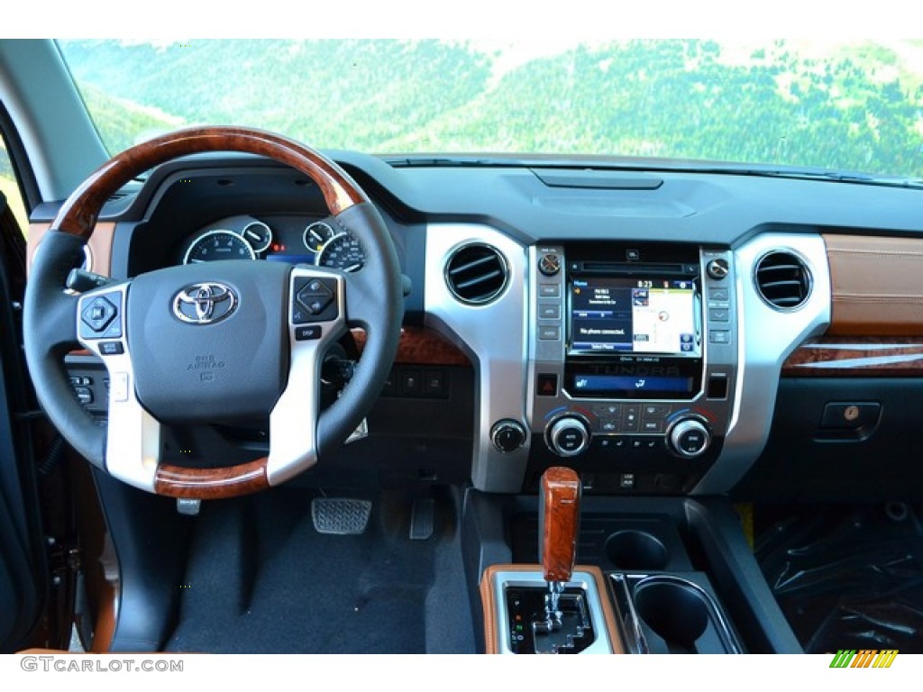 2015 Toyota Tundra 1794 Edition CrewMax 4x4 1794 Edition Premium Brown Leather Dashboard Photo #99623823