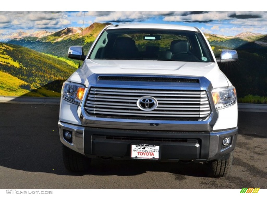 2015 Tundra Limited CrewMax 4x4 - Super White / Black photo #2