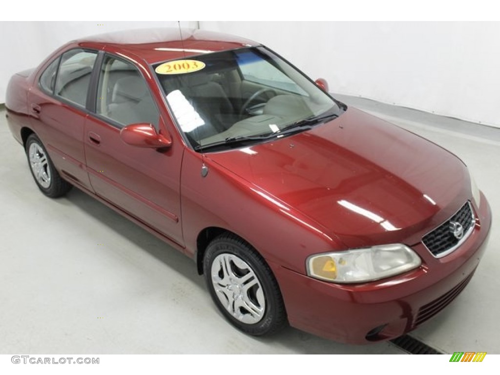 2003 Sentra XE - Inferno Red / Black photo #1