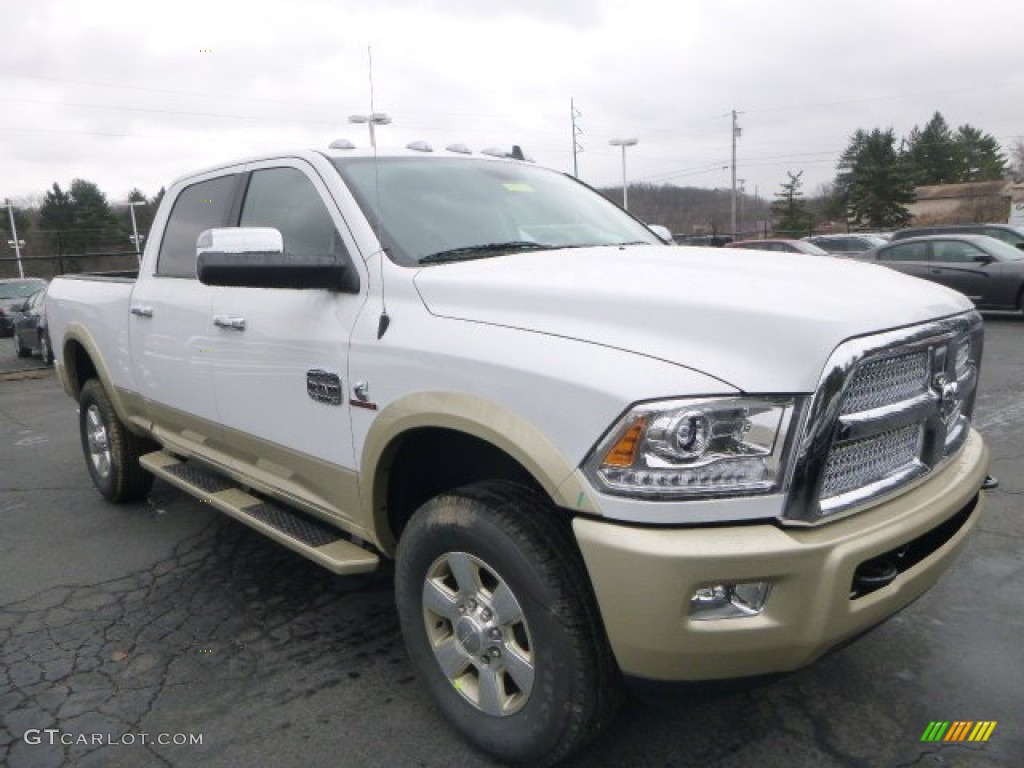 Bright White 2015 Ram 2500 Laramie Longhorn Crew Cab 4x4 Exterior Photo #99628753