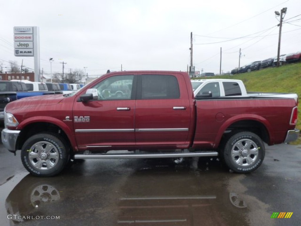 Deep Cherry Red Crystal Pearl 2015 Ram 2500 Laramie Longhorn Crew Cab 4x4 Exterior Photo #99629805