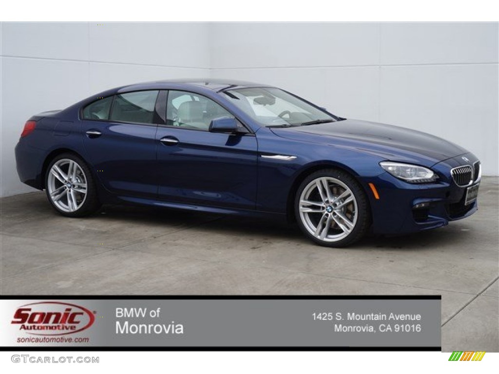 2015 6 Series 640i Gran Coupe - Deep Sea Blue Metallic / Ivory White photo #1