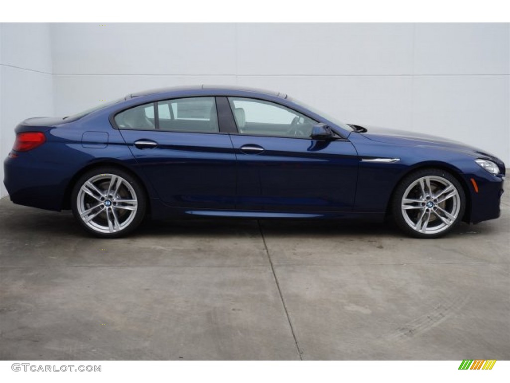 2015 6 Series 640i Gran Coupe - Deep Sea Blue Metallic / Ivory White photo #2