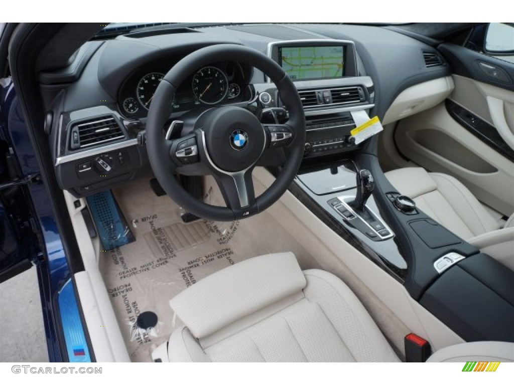 2015 6 Series 640i Gran Coupe - Deep Sea Blue Metallic / Ivory White photo #7