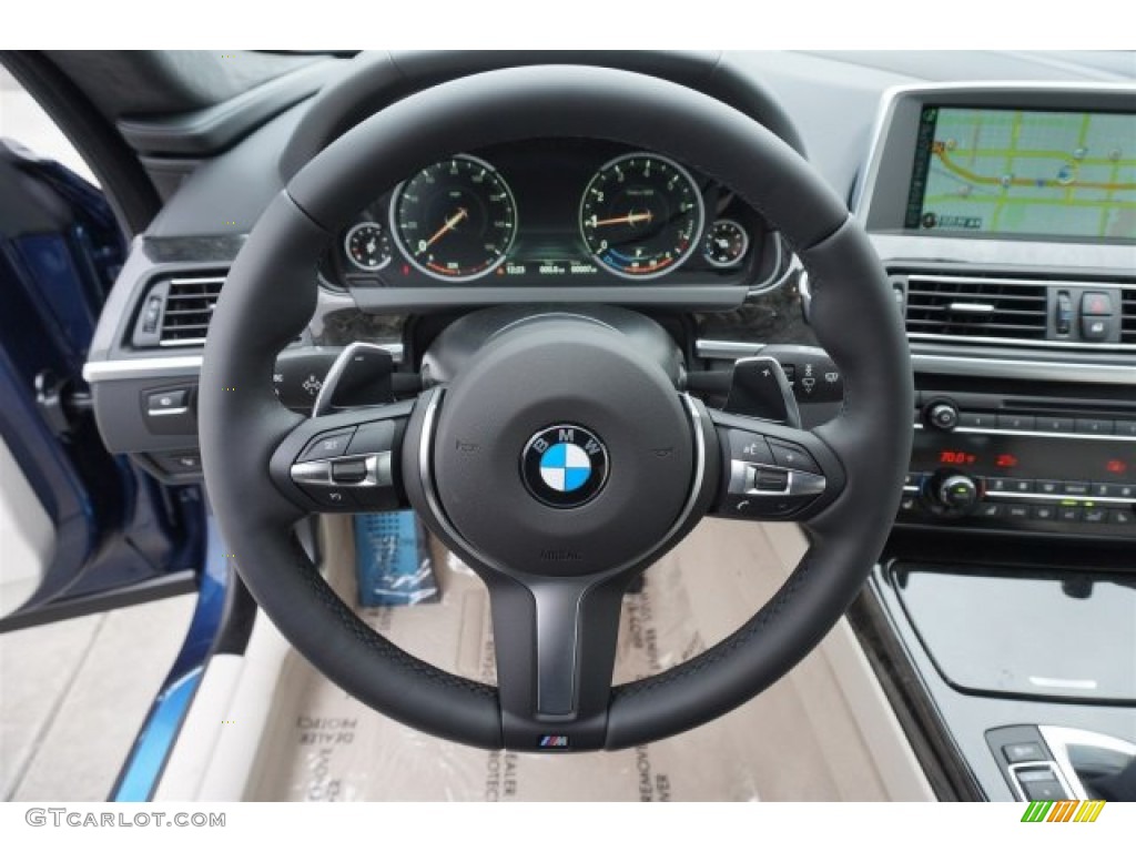 2015 6 Series 640i Gran Coupe - Deep Sea Blue Metallic / Ivory White photo #9
