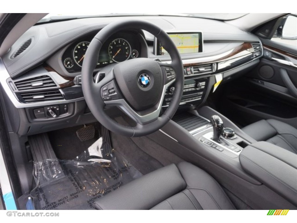 Black Interior 2015 BMW X6 xDrive50i Photo #99634174