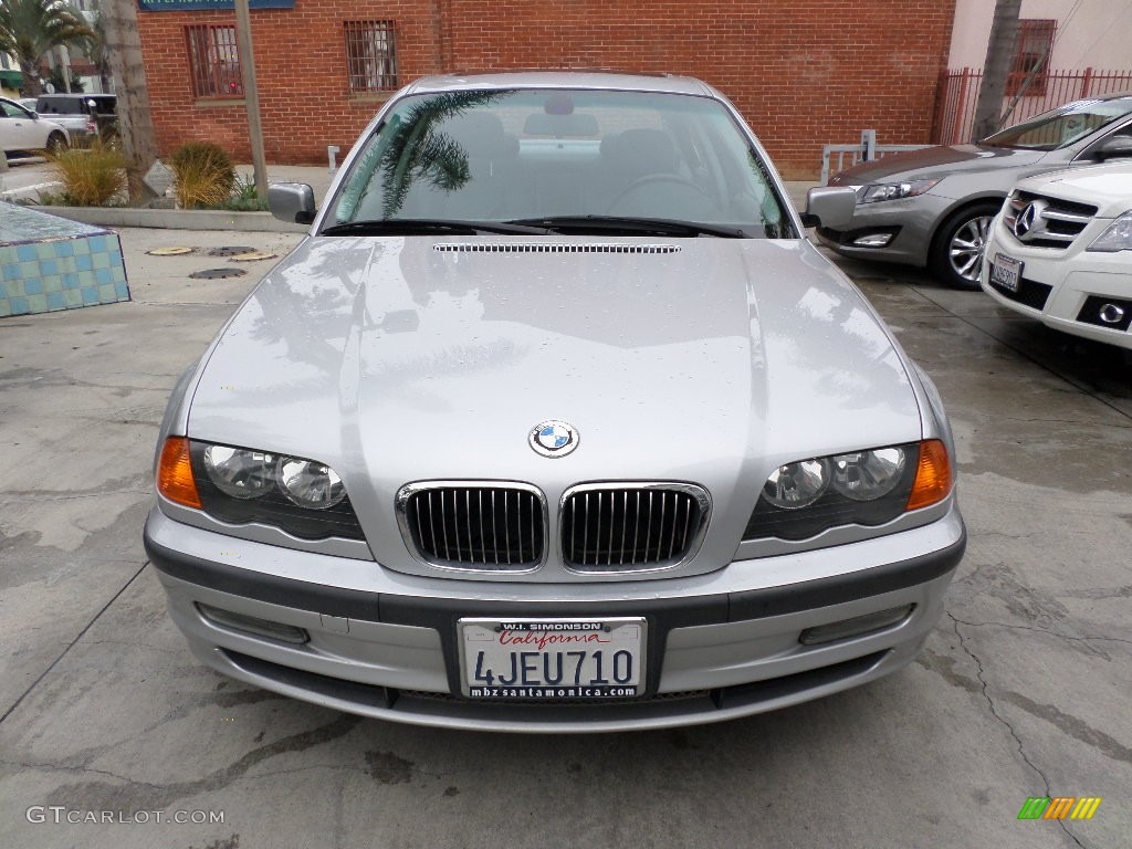 2000 3 Series 328i Sedan - Titanium Silver Metallic / Grey photo #6