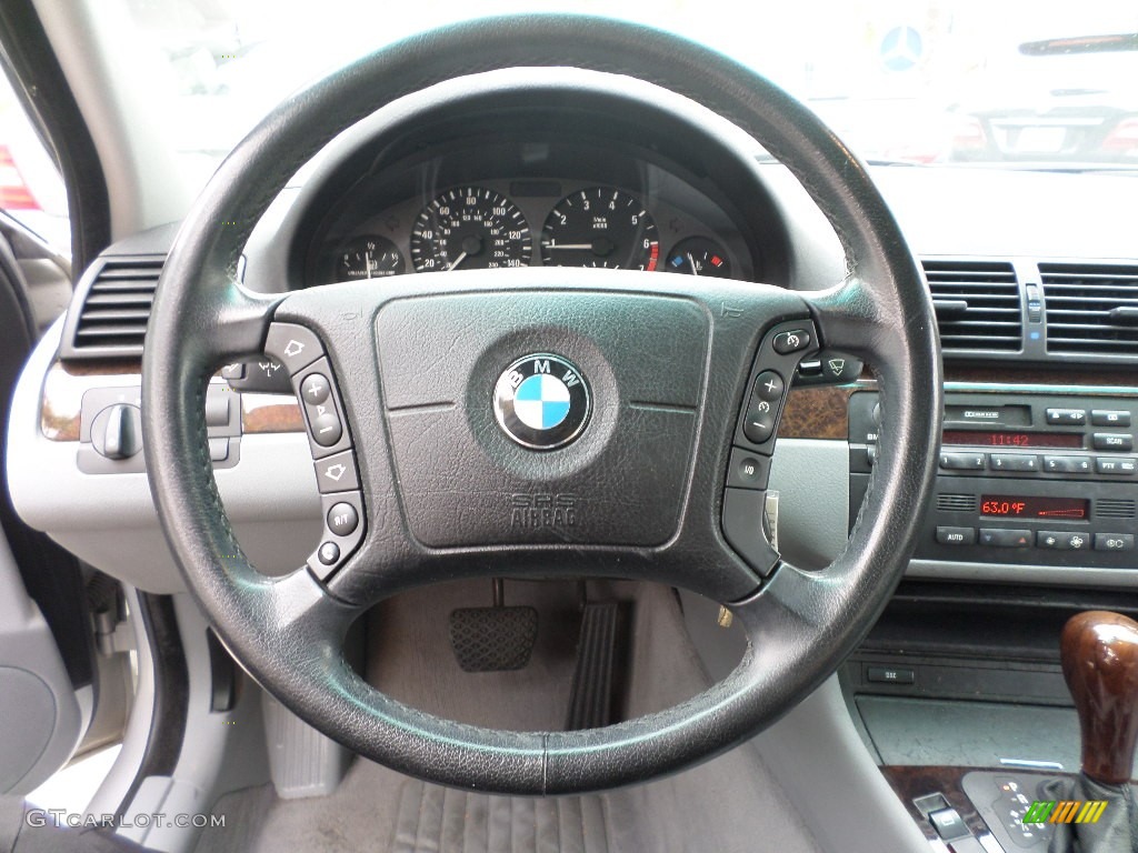 2000 3 Series 328i Sedan - Titanium Silver Metallic / Grey photo #10