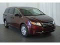 2015 Dark Cherry Pearl Honda Odyssey LX  photo #2