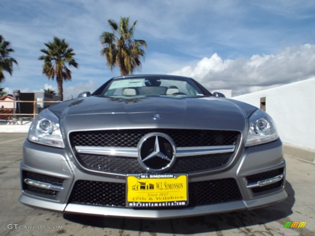 2015 SLK 350 Roadster - Palladium Silver Metallic / Ash/Black photo #2
