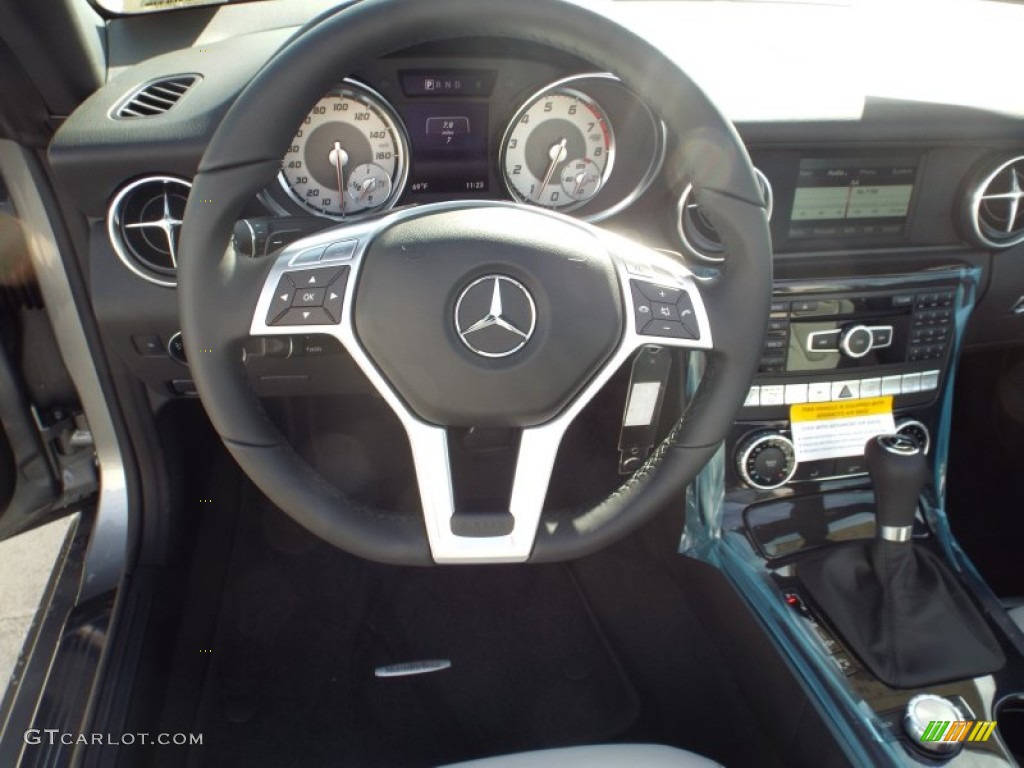 2015 SLK 350 Roadster - Palladium Silver Metallic / Ash/Black photo #6