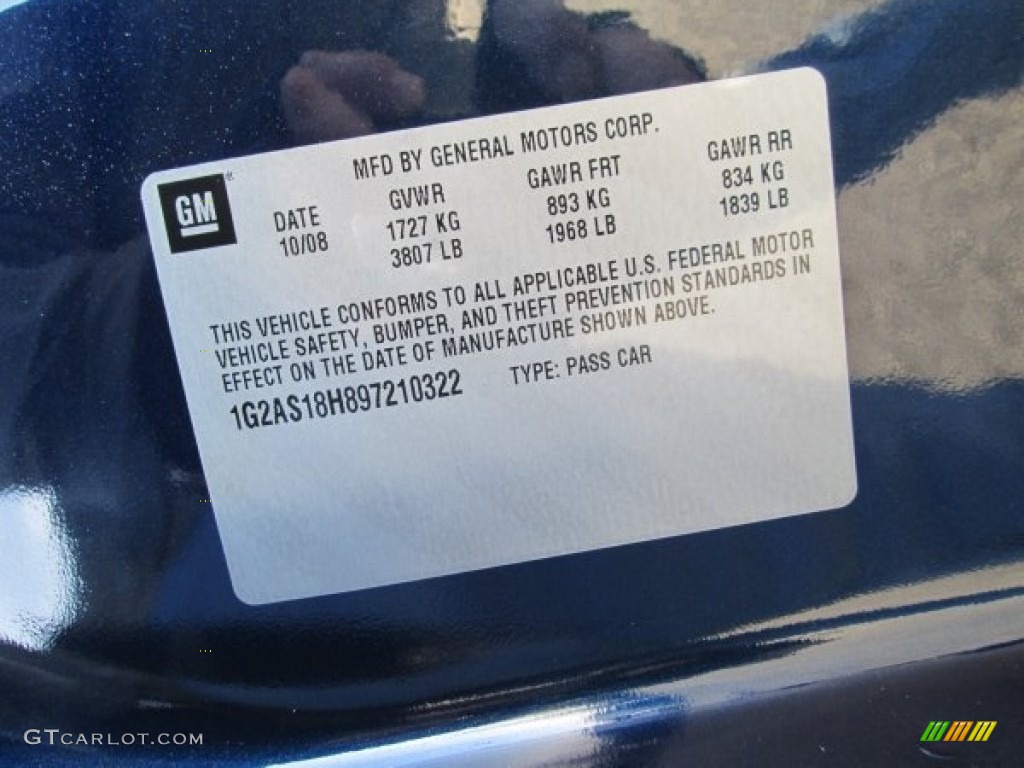 2009 G5  - Midnight Blue Metallic / Ebony photo #27