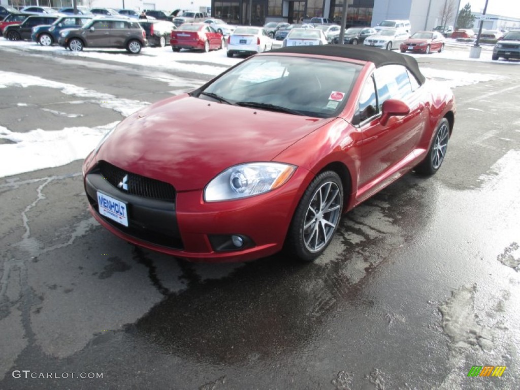 2011 Eclipse Spyder GT - Rave Red / Dark Charcoal photo #2