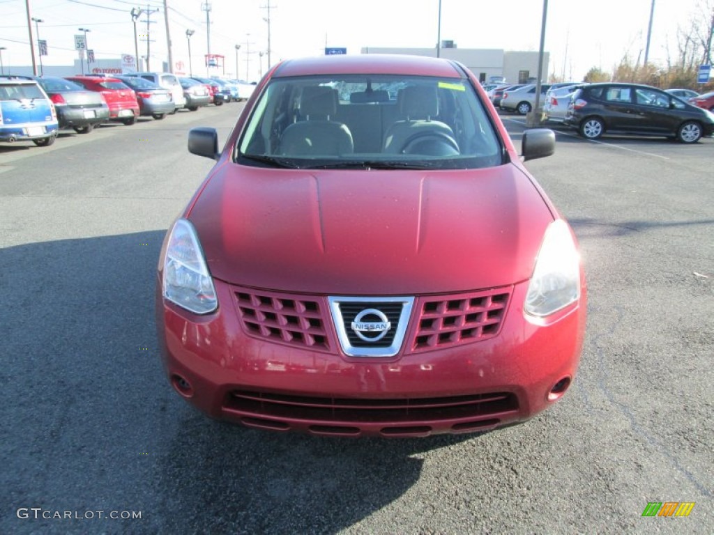 2008 Rogue S AWD - Venom Red Pearl / Gray photo #3