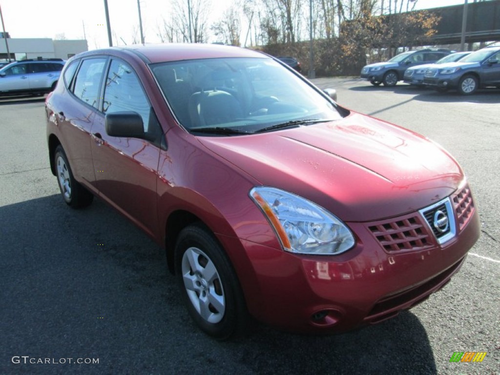 2008 Rogue S AWD - Venom Red Pearl / Gray photo #4