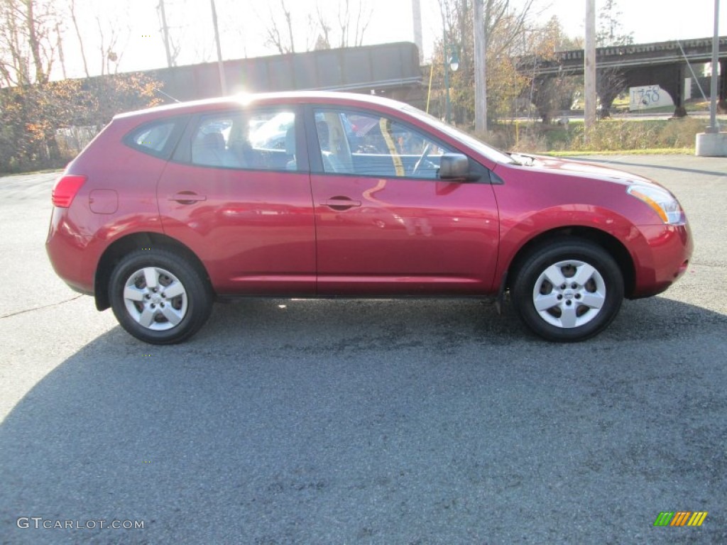 2008 Rogue S AWD - Venom Red Pearl / Gray photo #5